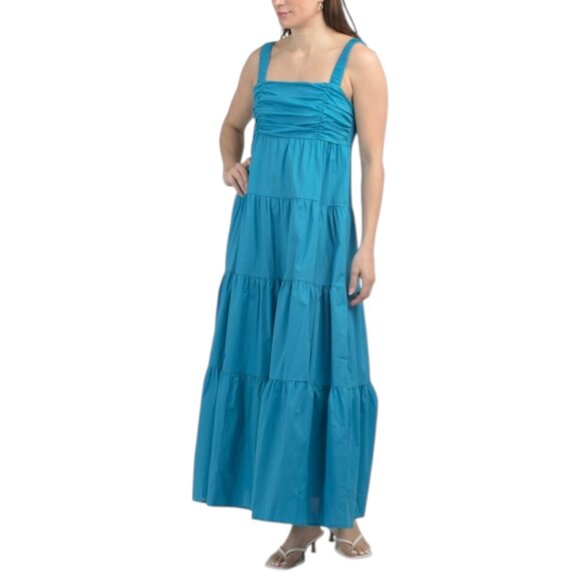 MAGARI Made In Italy Sleeveless Tiered Maxi Dress - Picture 1 of 2